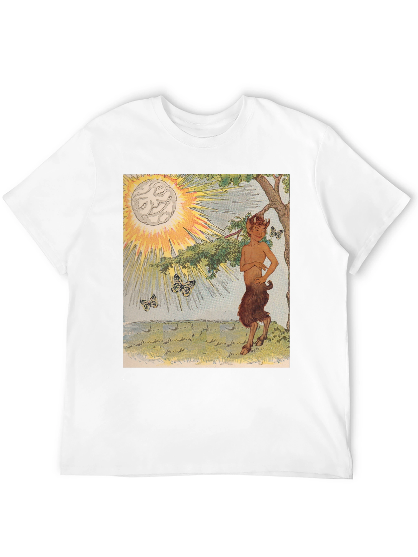 Mythical Faun Graphic Tee - Unique Fantasy Shirt