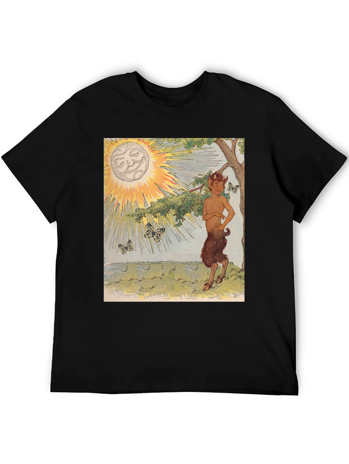 Mythical Faun Graphic Tee - Unique Fantasy Shirt