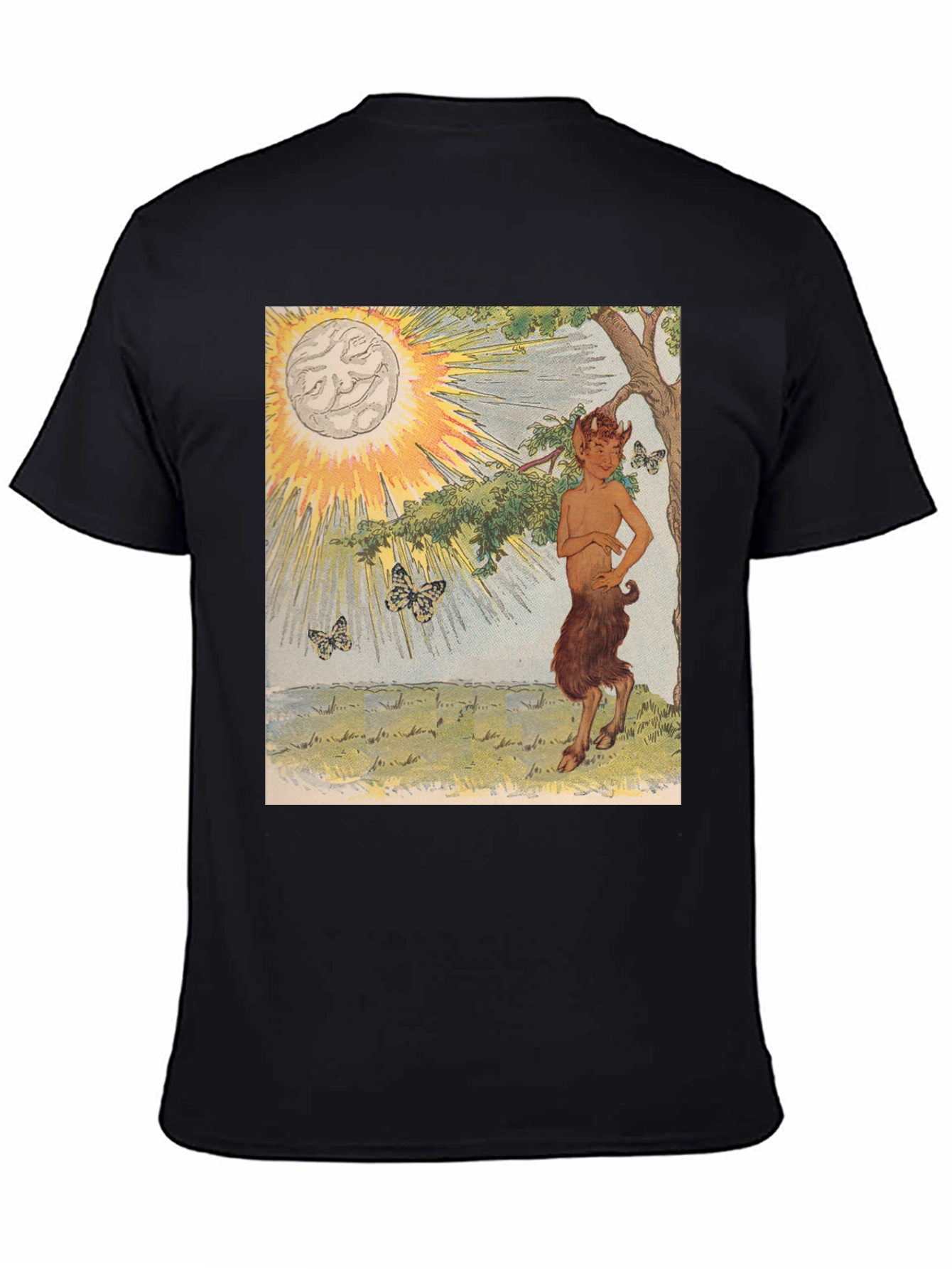 Mythical Faun Graphic Tee - Unique Fantasy Shirt