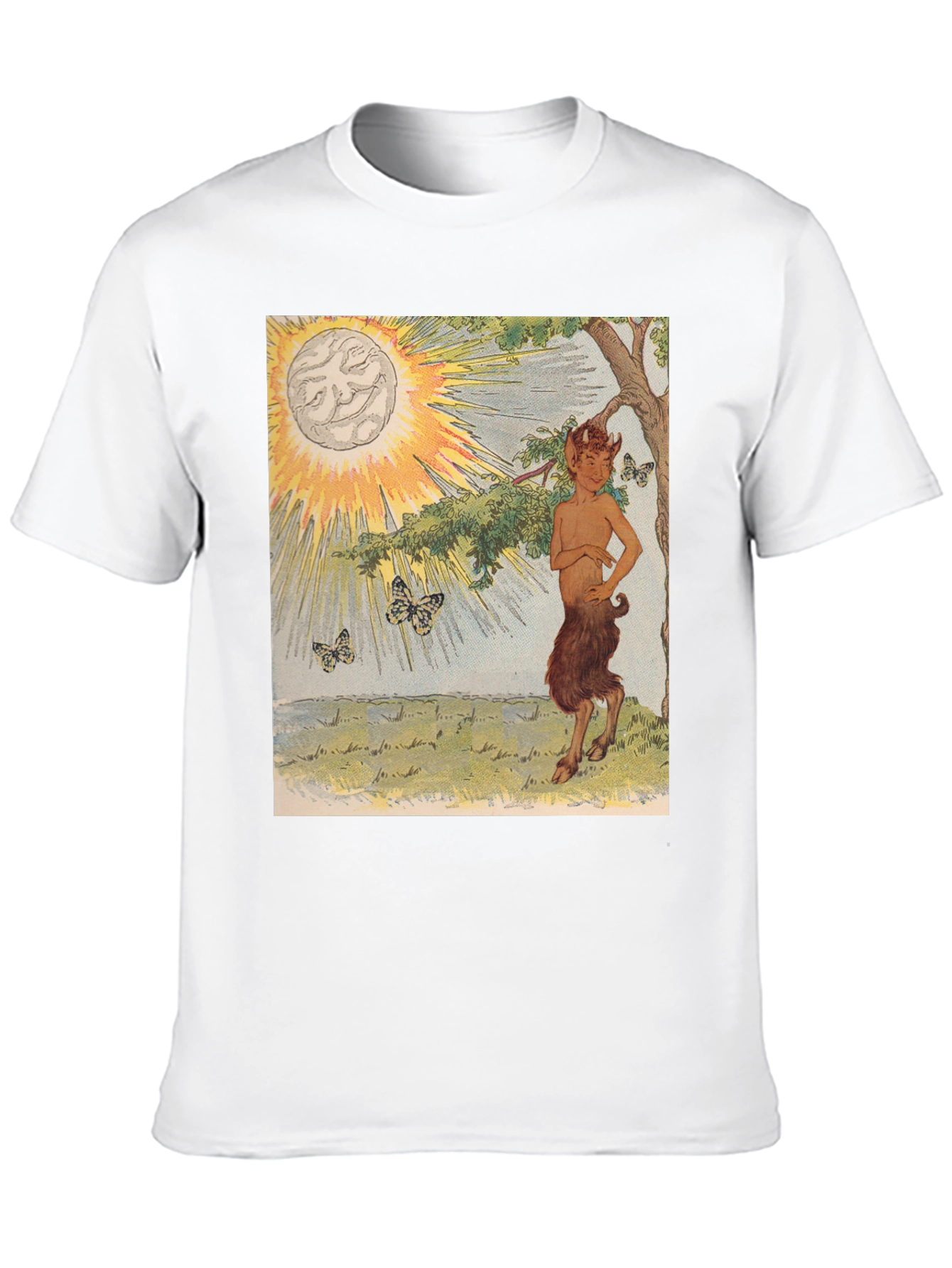 Mythical Faun Graphic Tee - Unique Fantasy Shirt