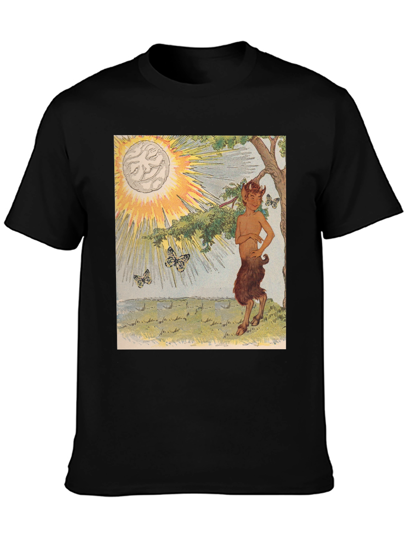 Mythical Faun Graphic Tee - Unique Fantasy Shirt