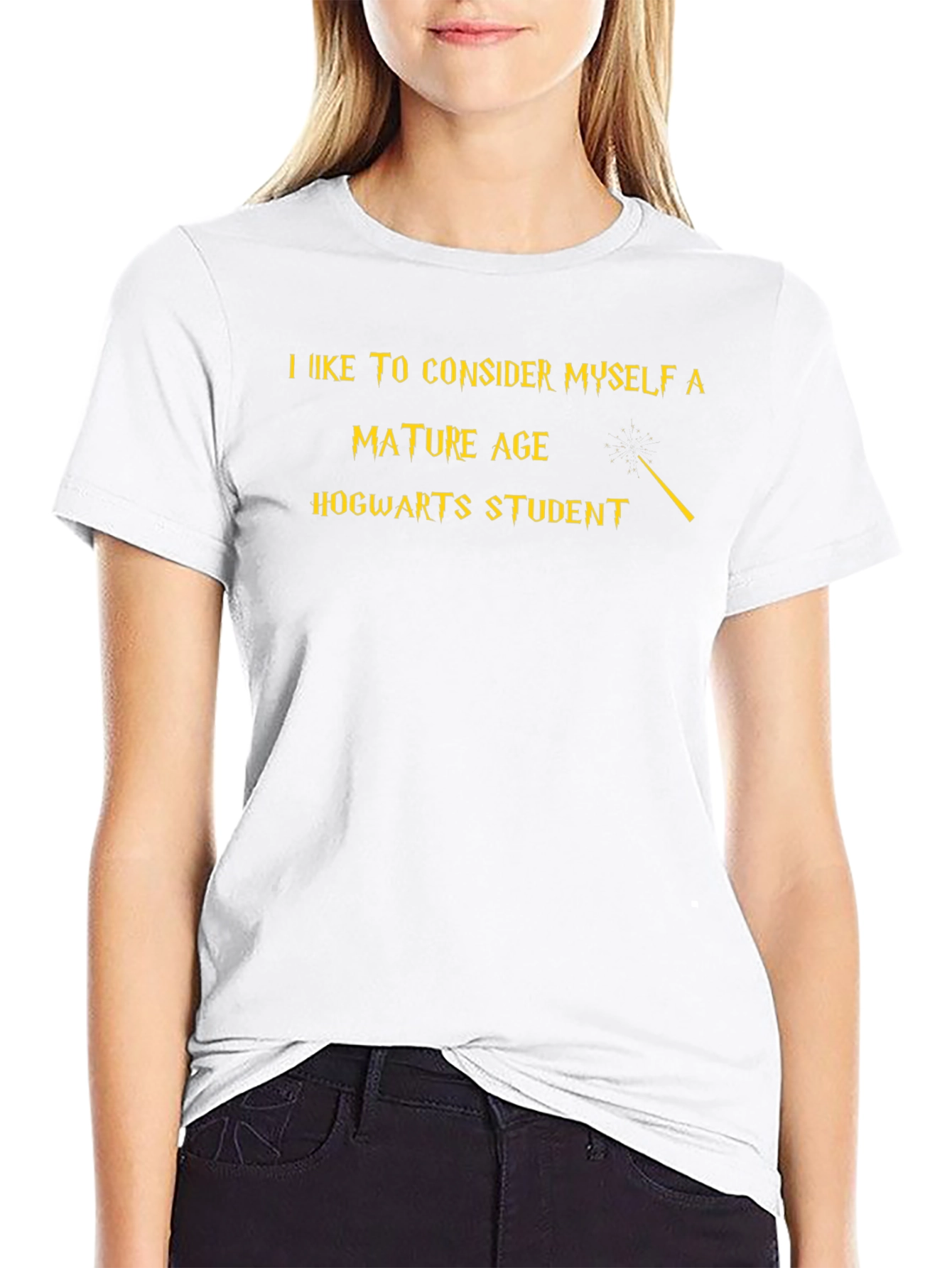 Mature Hogwarts Student Black T-Shirt