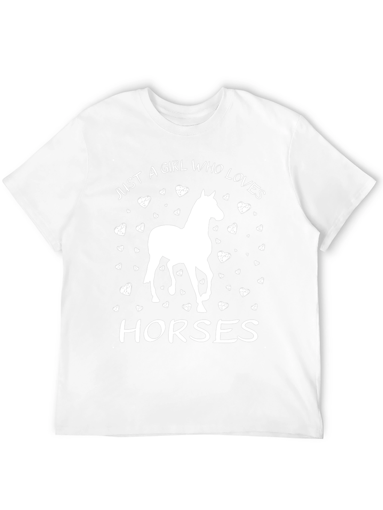 Girl Who Loves Horses Black T-Shirt