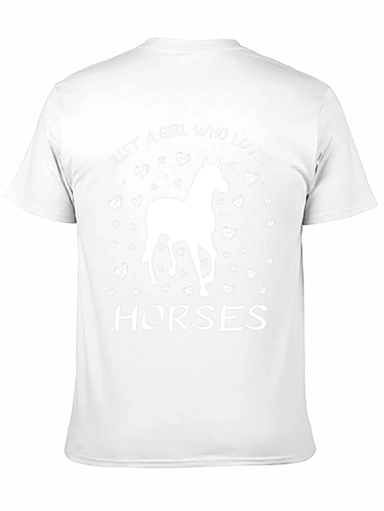 Girl Who Loves Horses Black T-Shirt