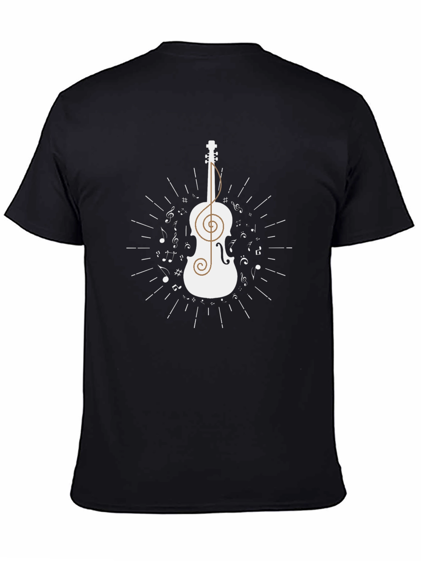 Musical Violin Graphic T-Shirt - Classic Comfort