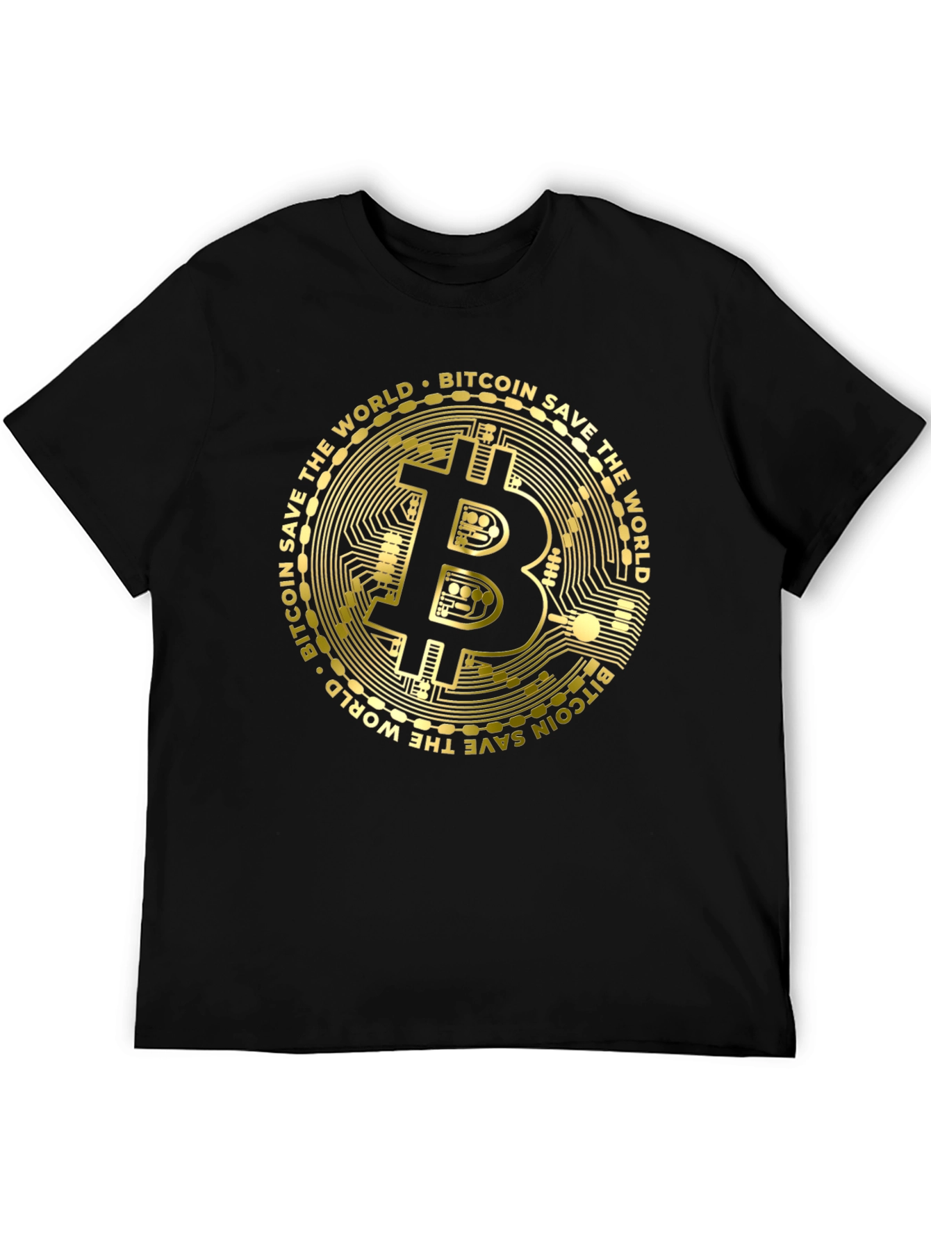 Bitcoin Save The World Black T-Shirt