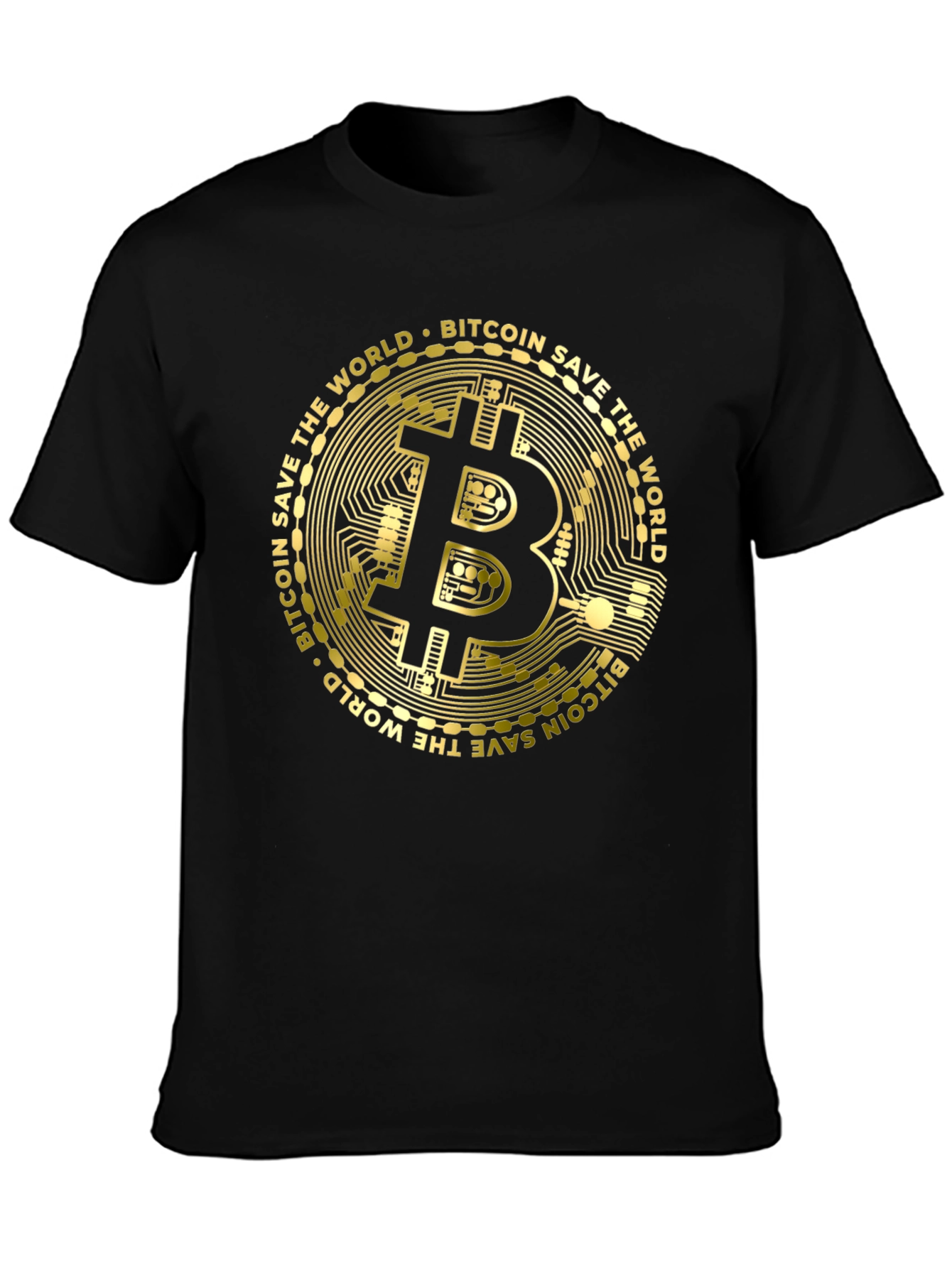Bitcoin Save The World Black T-Shirt