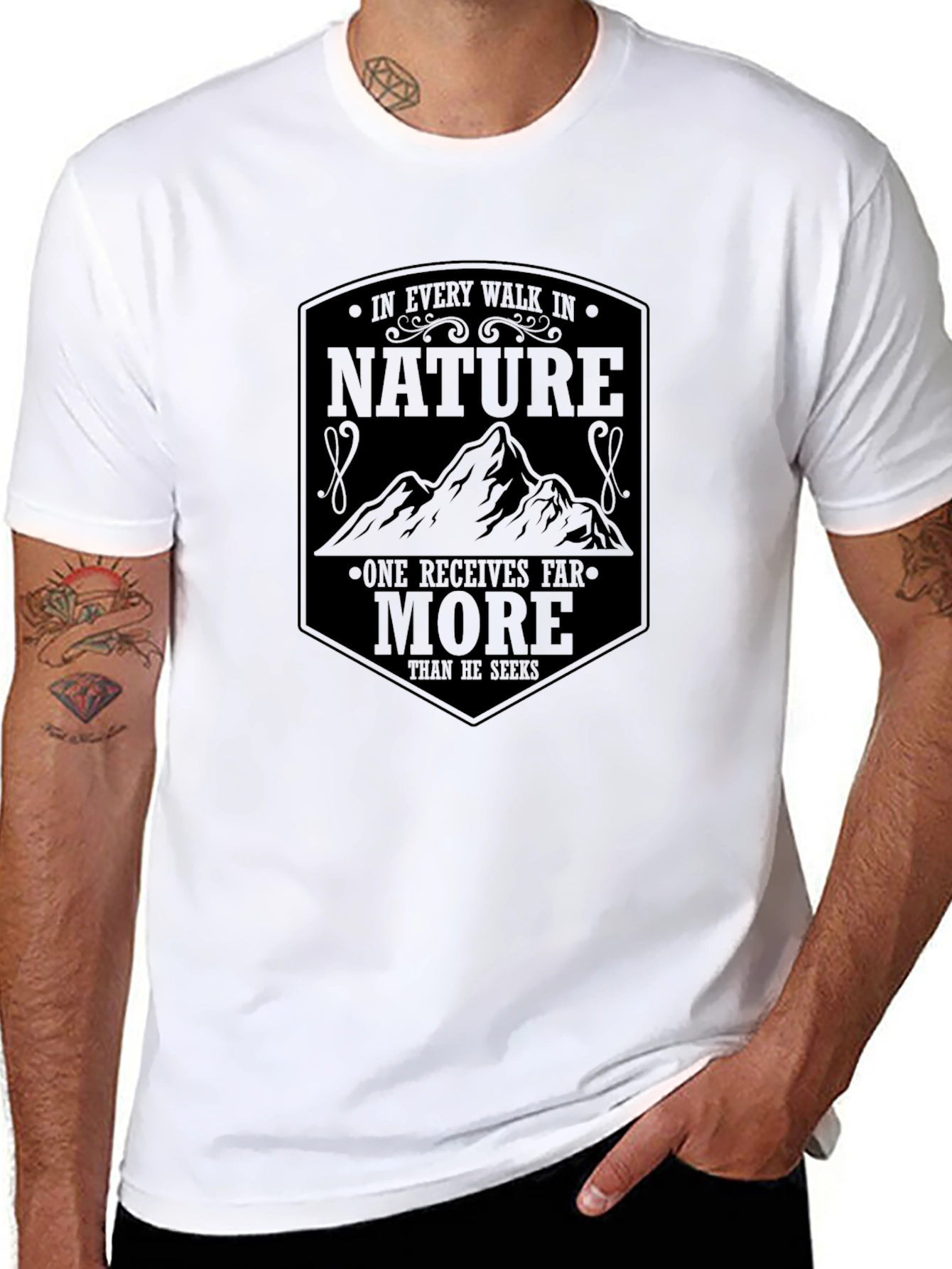 Nature Quote Graphic Tee - Black