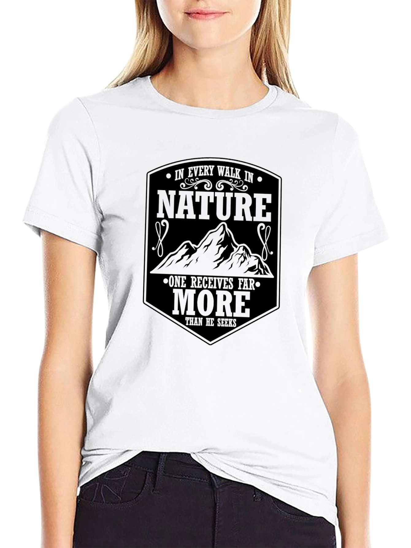 Nature Quote Graphic Tee - Black