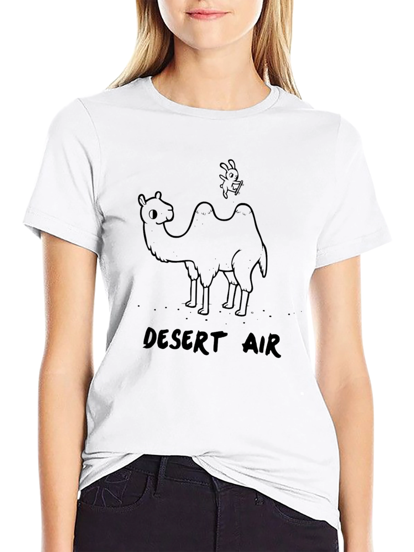 Desert Air Camel Graphic Black T-Shirt