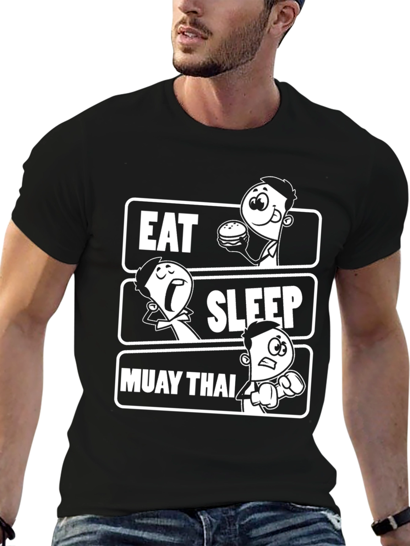 Eat Sleep Muay Thai T-Shirt Funny Thai Boxing Tee