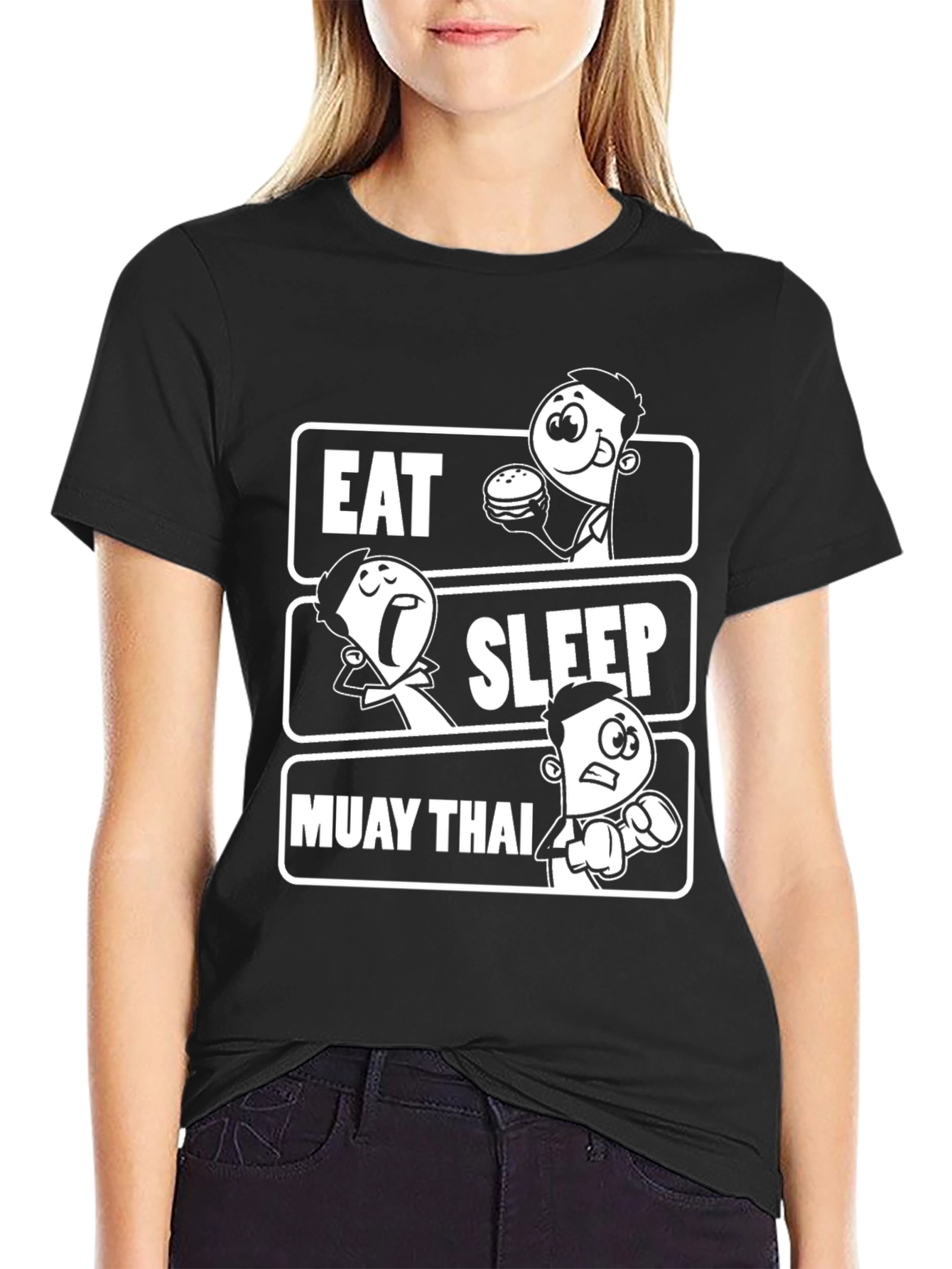 Eat Sleep Muay Thai T-Shirt Funny Thai Boxing Tee