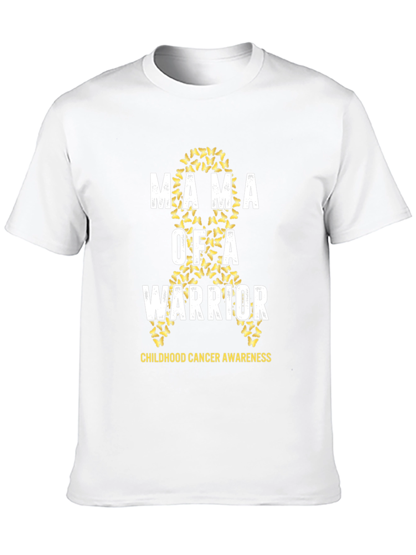Mama of a Warrior Childhood Cancer Awareness T-Shirt