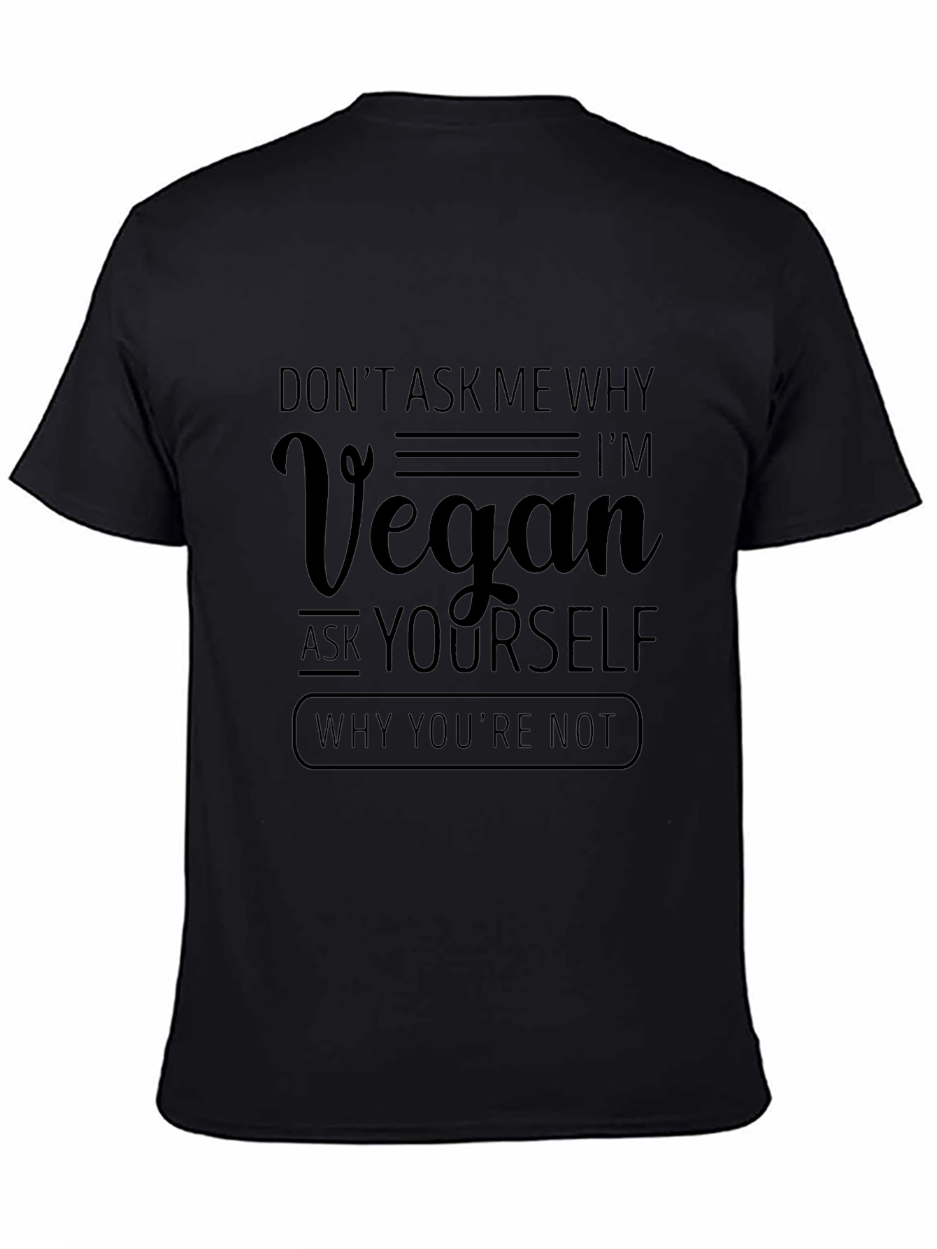 Vegan Statement T-Shirt - Ask Yourself Why Youre Not