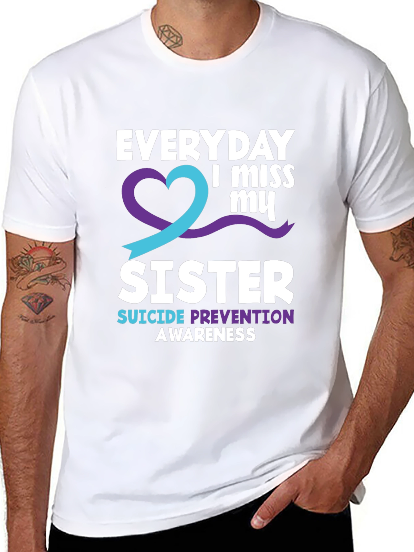 Everyday I Miss My Sister Suicide Awareness T-Shirt