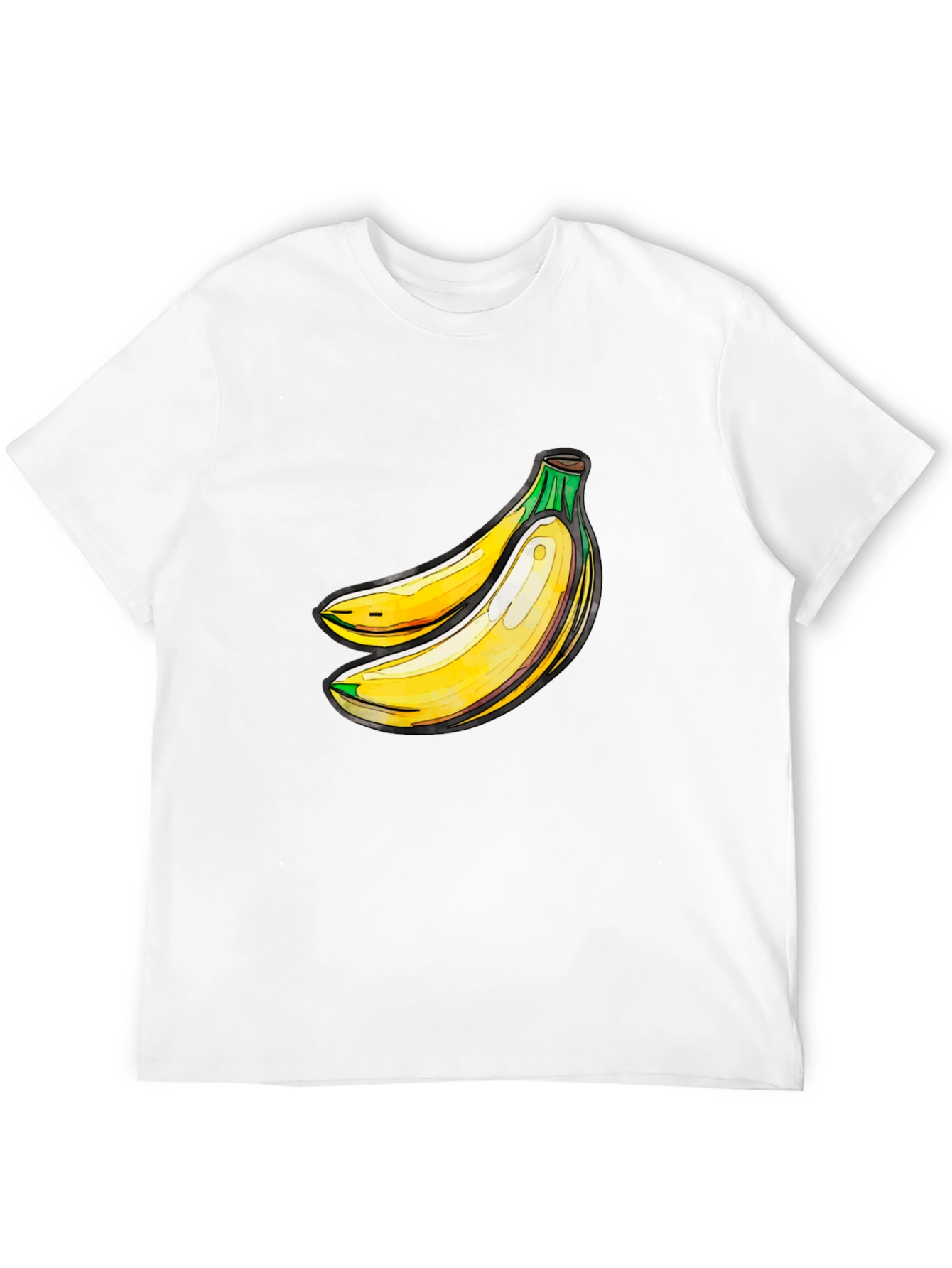 Banana Graphic Black T-Shirt - Fresh Fruit Design