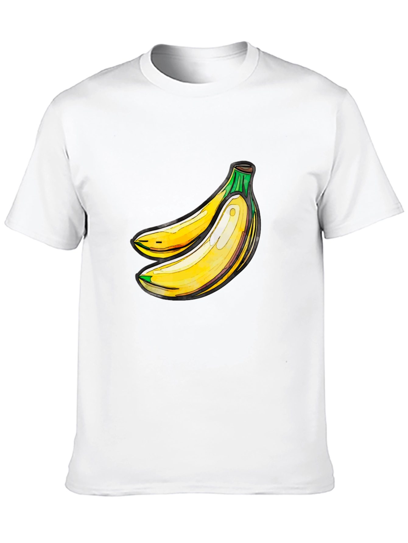 Banana Graphic Black T-Shirt - Fresh Fruit Design