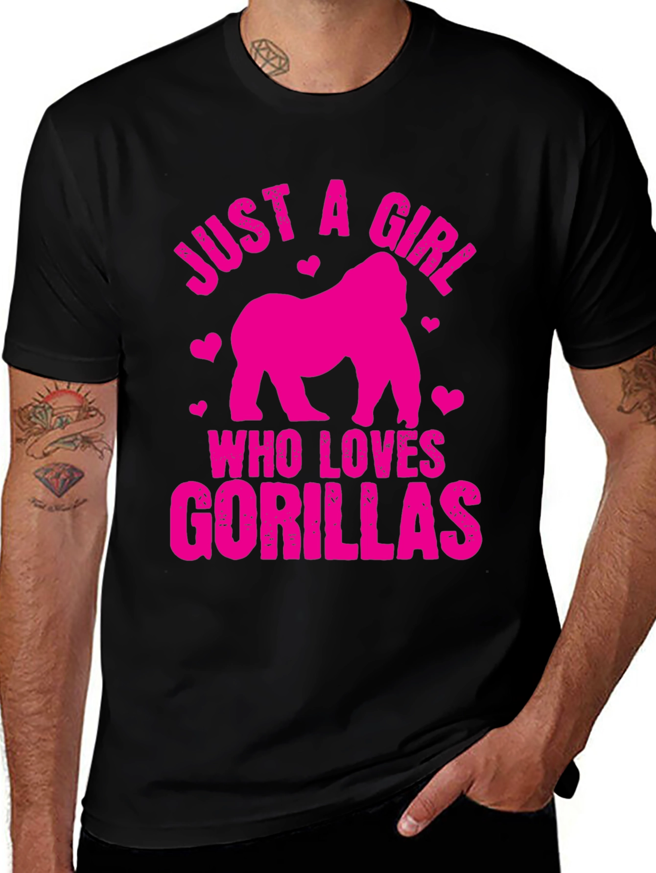 Just a Girl Who Loves Gorillas T-Shirt
