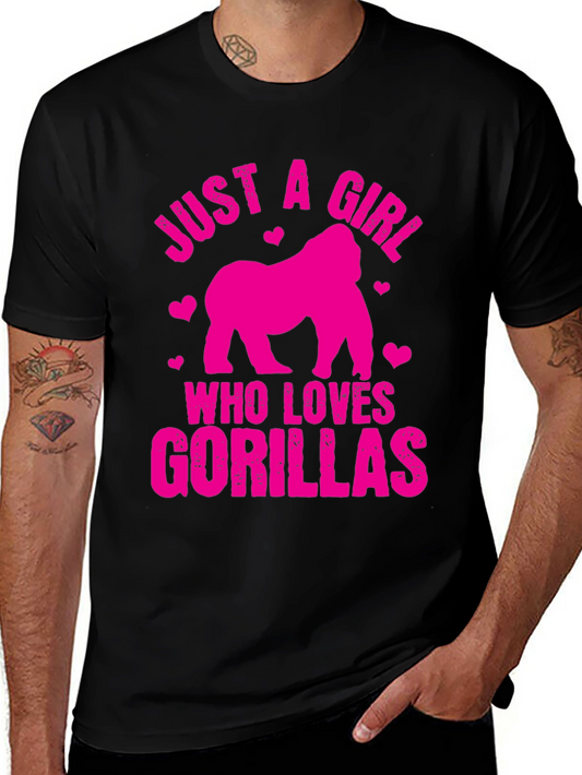 Just a Girl Who Loves Gorillas T-Shirt