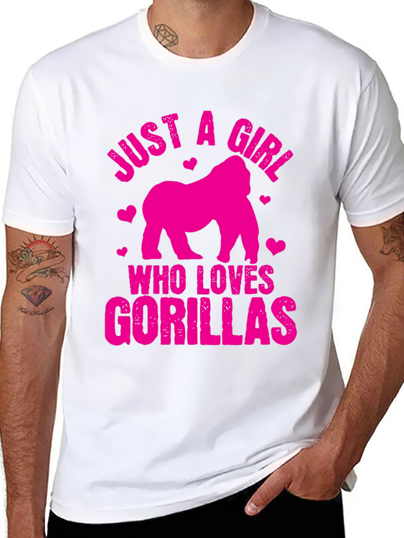 Just a Girl Who Loves Gorillas T-Shirt