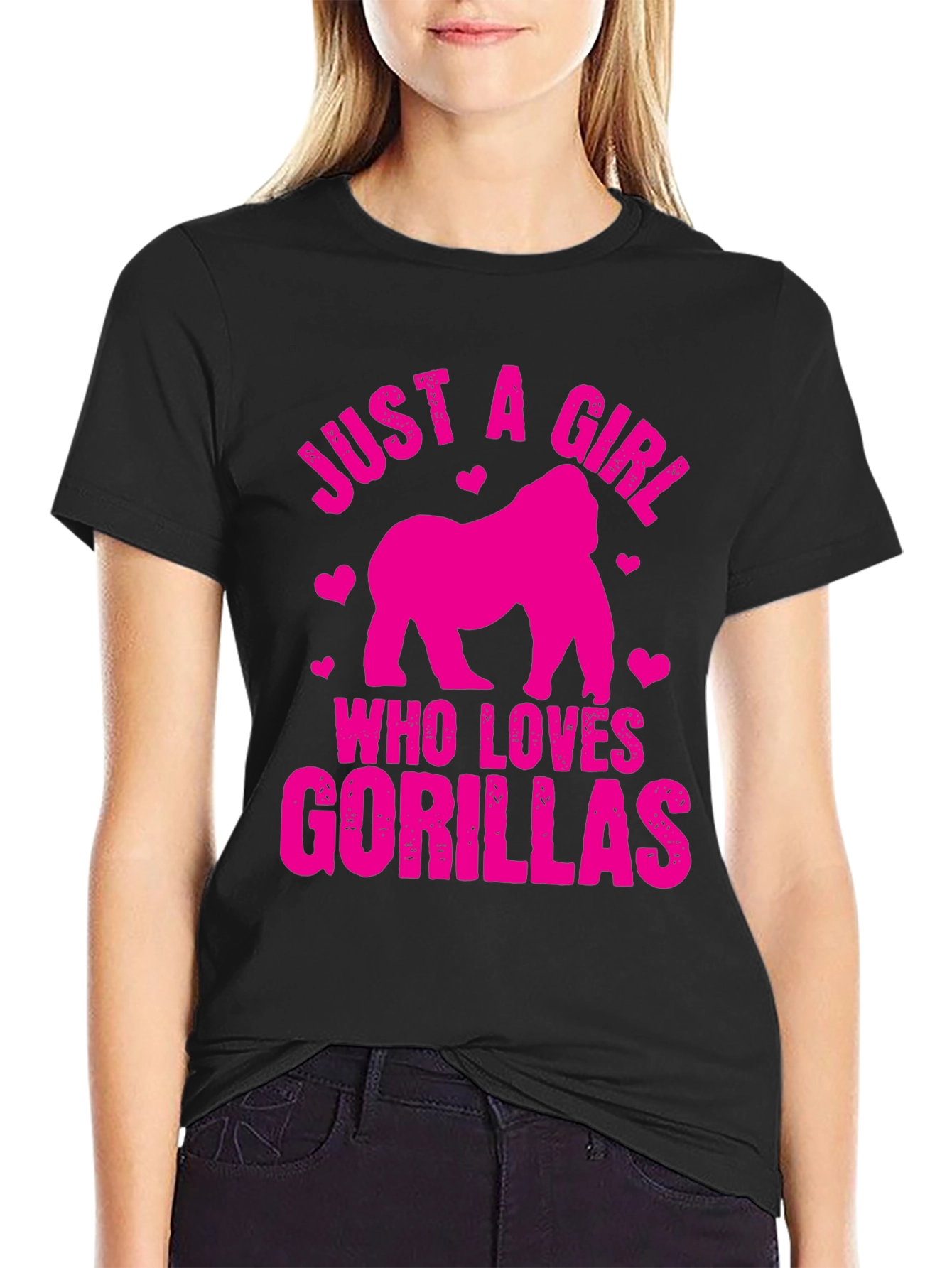 Just a Girl Who Loves Gorillas T-Shirt