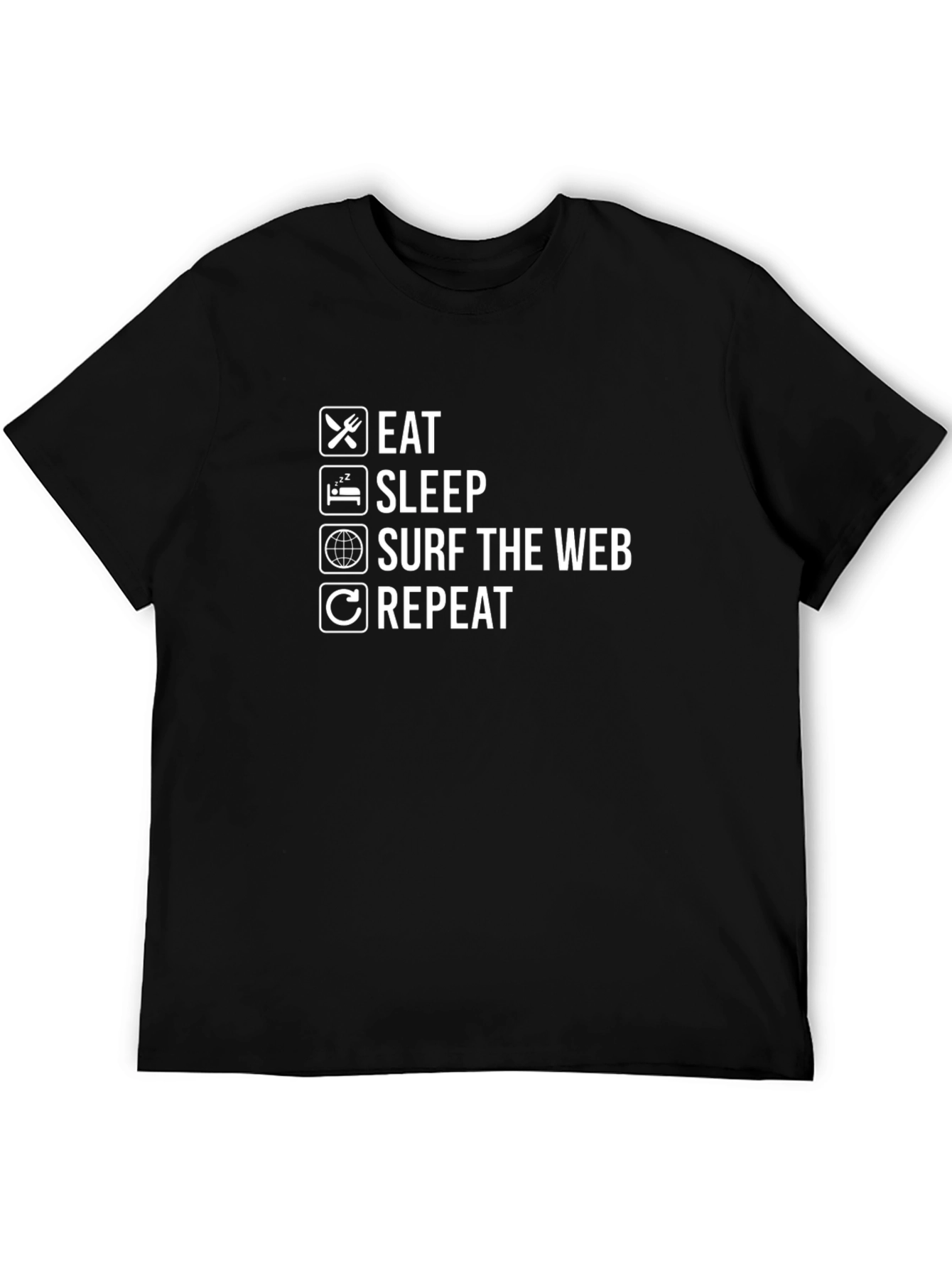 Eat Sleep Surf Web Repeat Graphic Tee