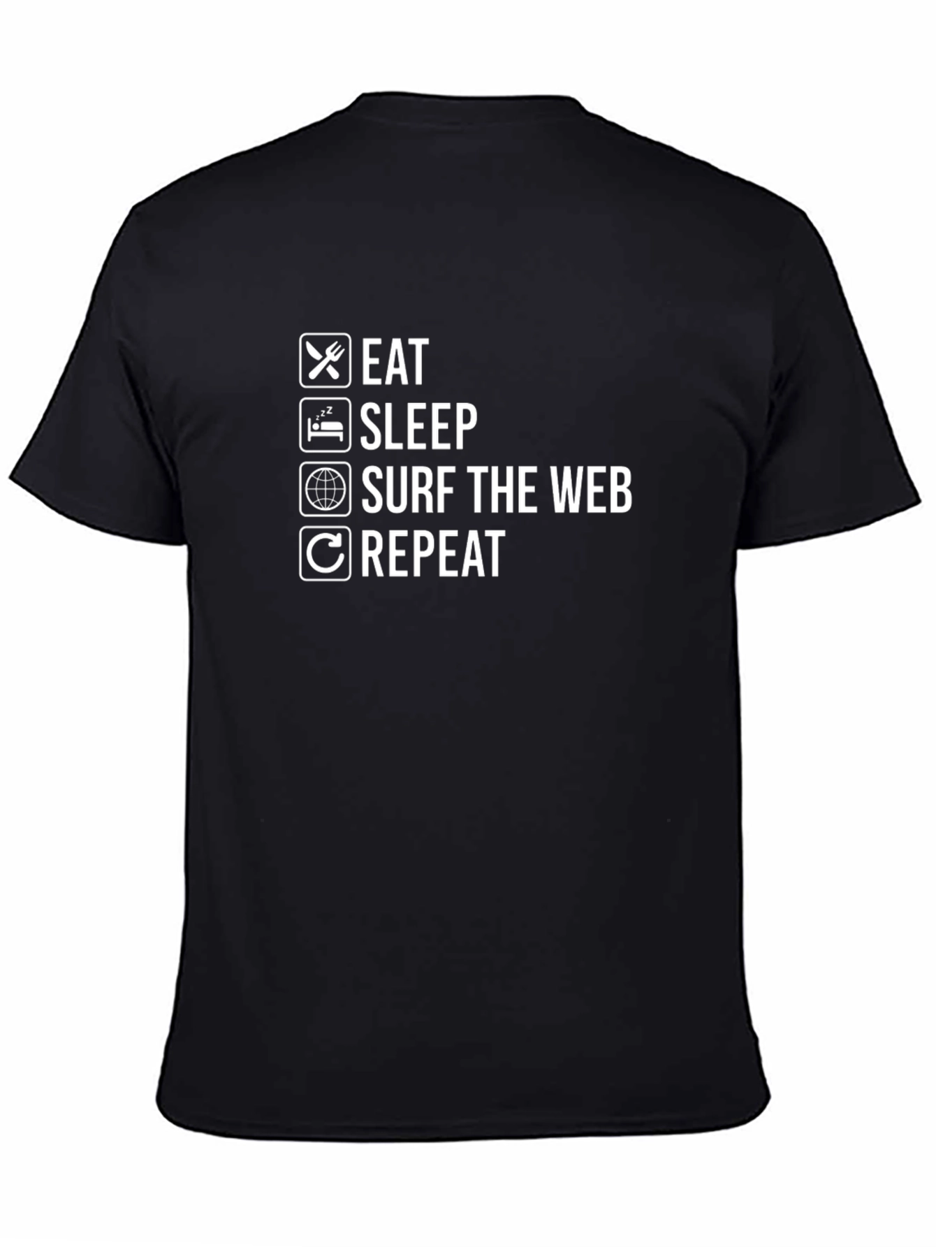 Eat Sleep Surf Web Repeat Graphic Tee