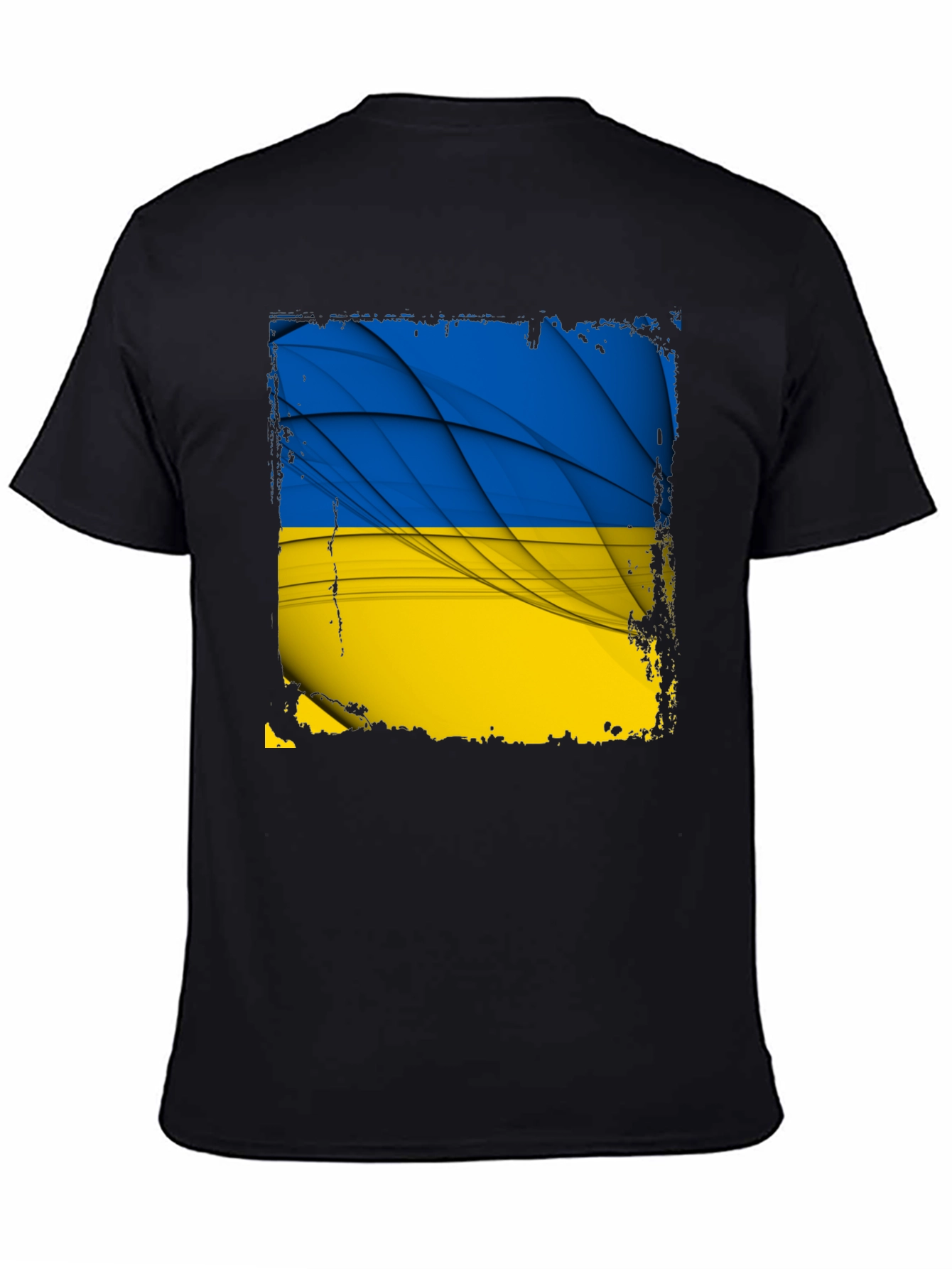Ukraine Flag Graphic Black T-Shirt