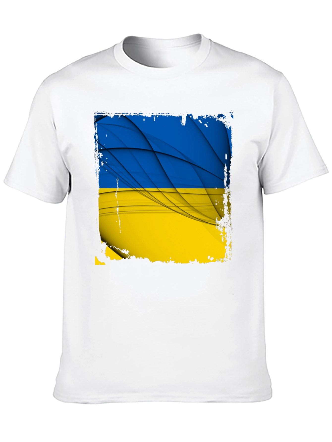 Ukraine Flag Graphic Black T-Shirt