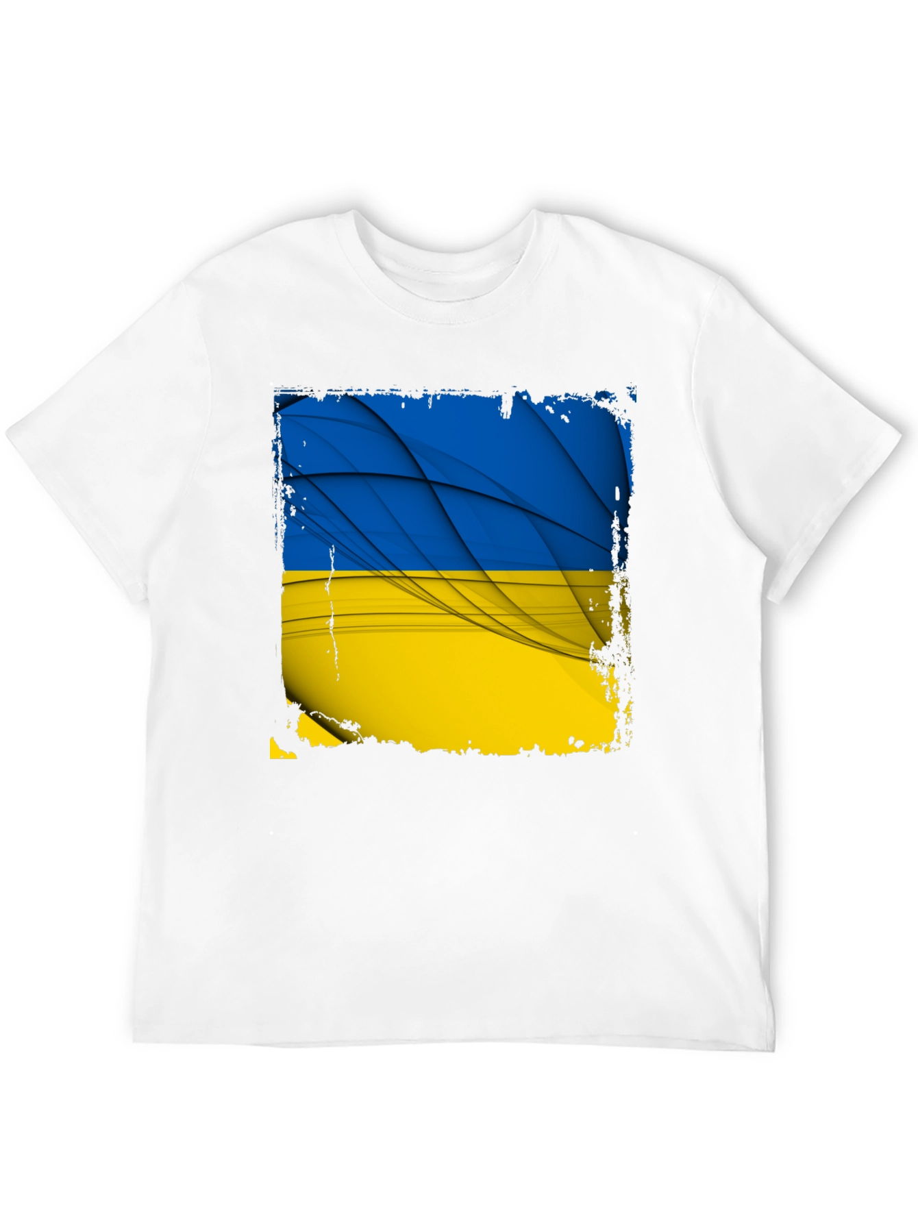 Ukraine Flag Graphic Black T-Shirt