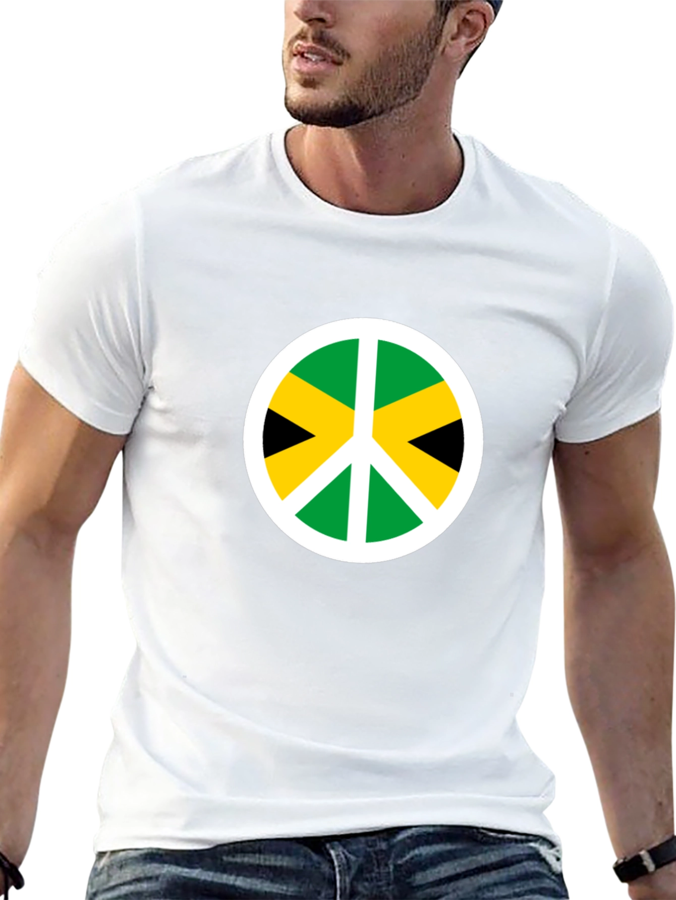Jamaica Peace Sign T-Shirt - Black