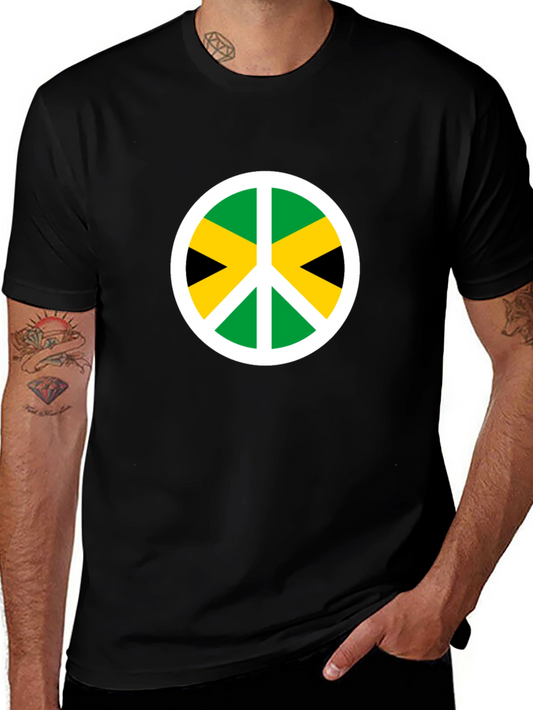 Jamaica Peace Sign T-Shirt - Black