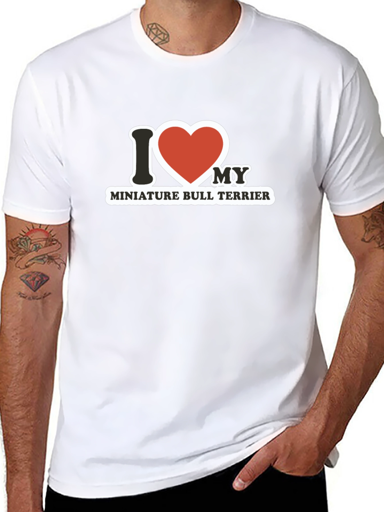 I Love My Miniature Bull Terrier T-Shirt