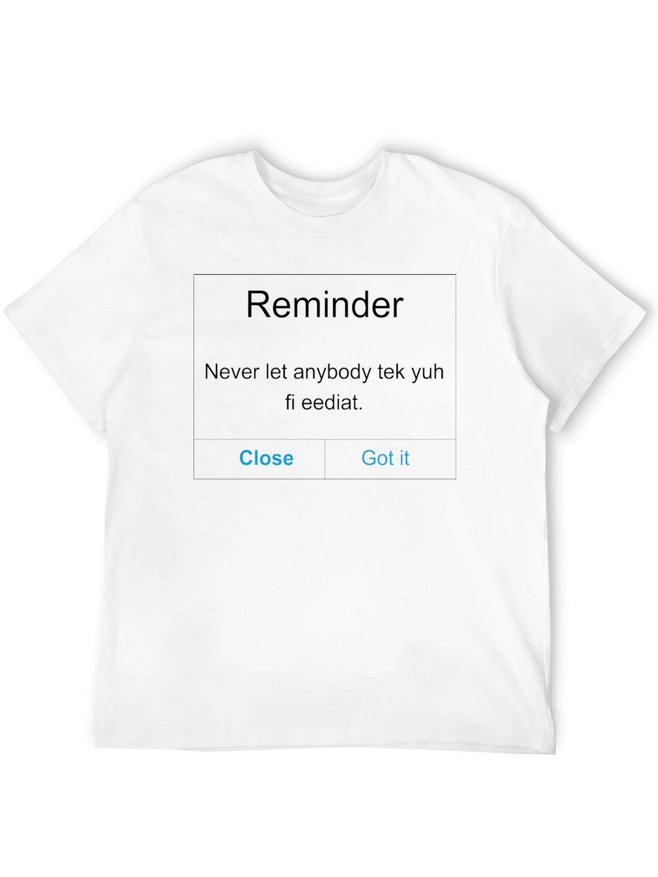 Reminder Sarcastic Graphic T-Shirt - Black