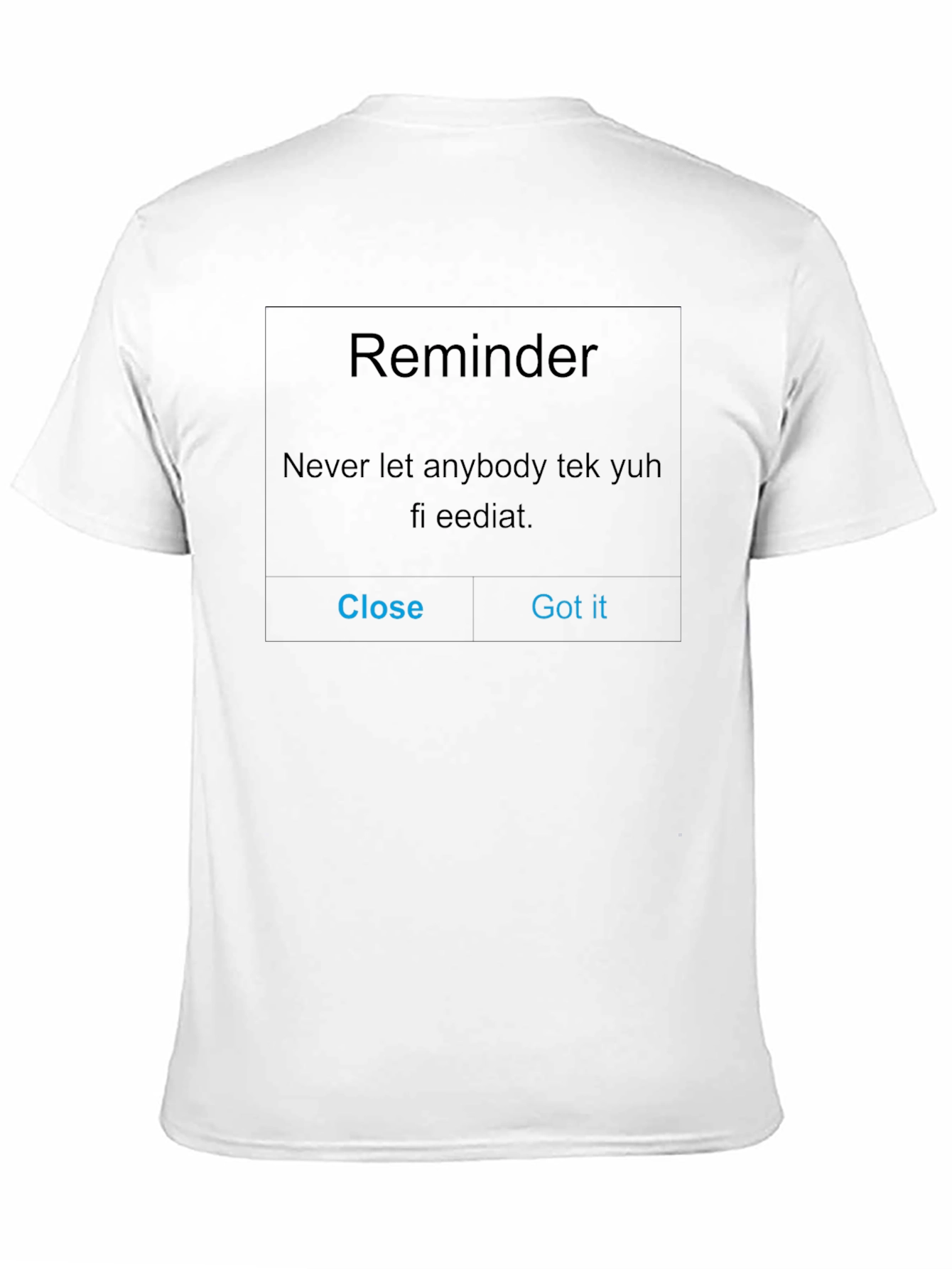 Reminder Sarcastic Graphic T-Shirt - Black