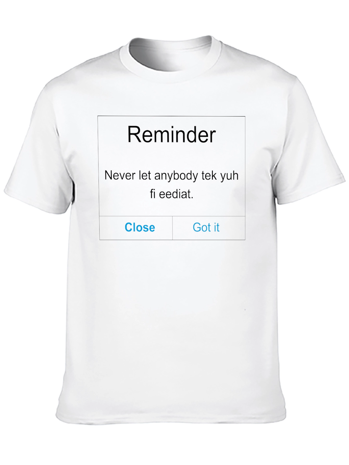 Reminder Sarcastic Graphic T-Shirt - Black