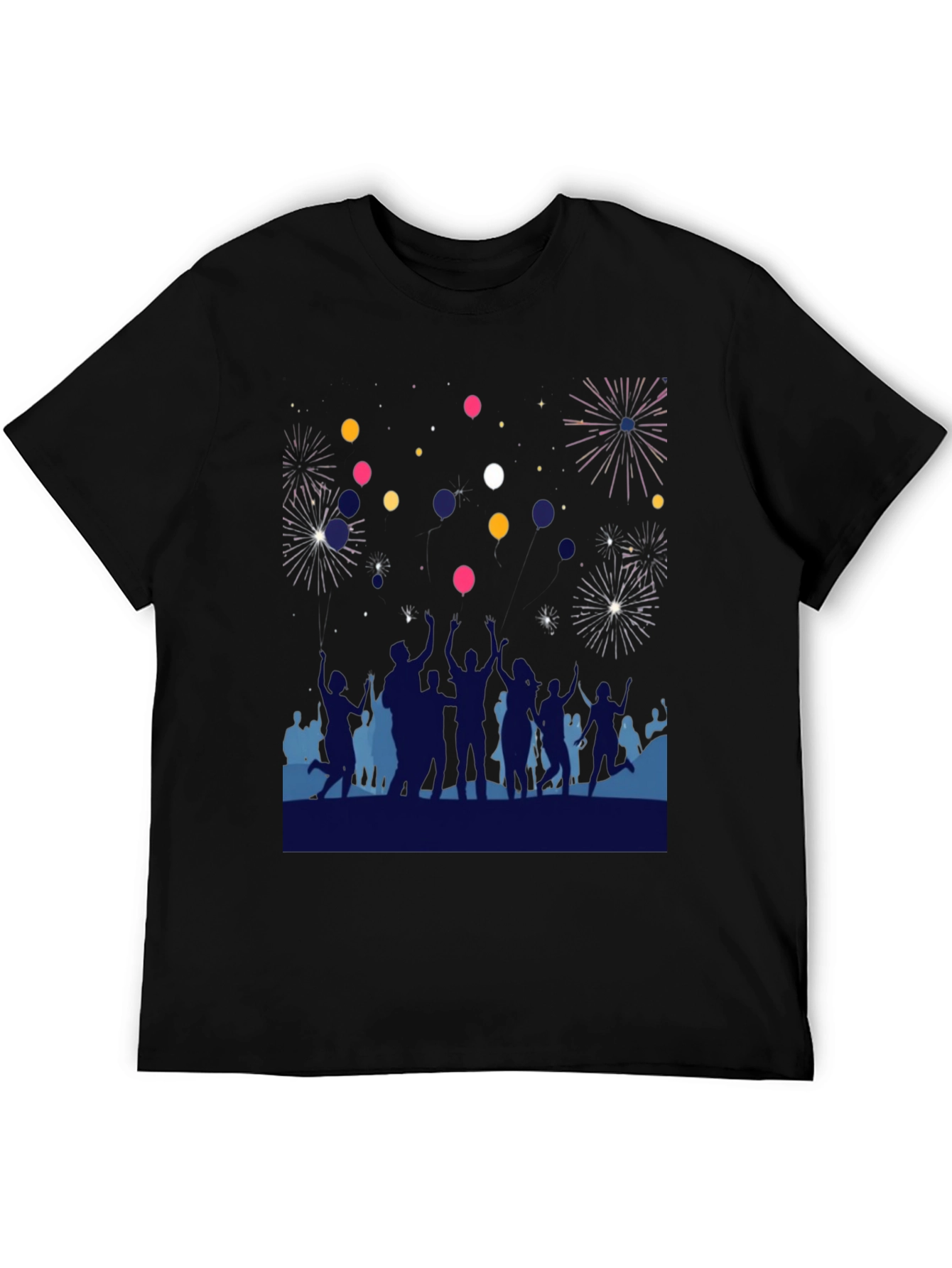 Celebration T-Shirt - Fireworks & Balloons