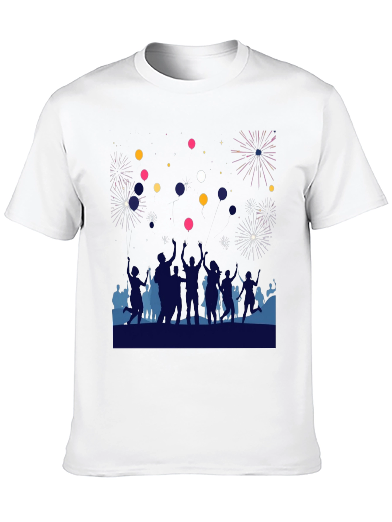 Celebration T-Shirt - Fireworks & Balloons