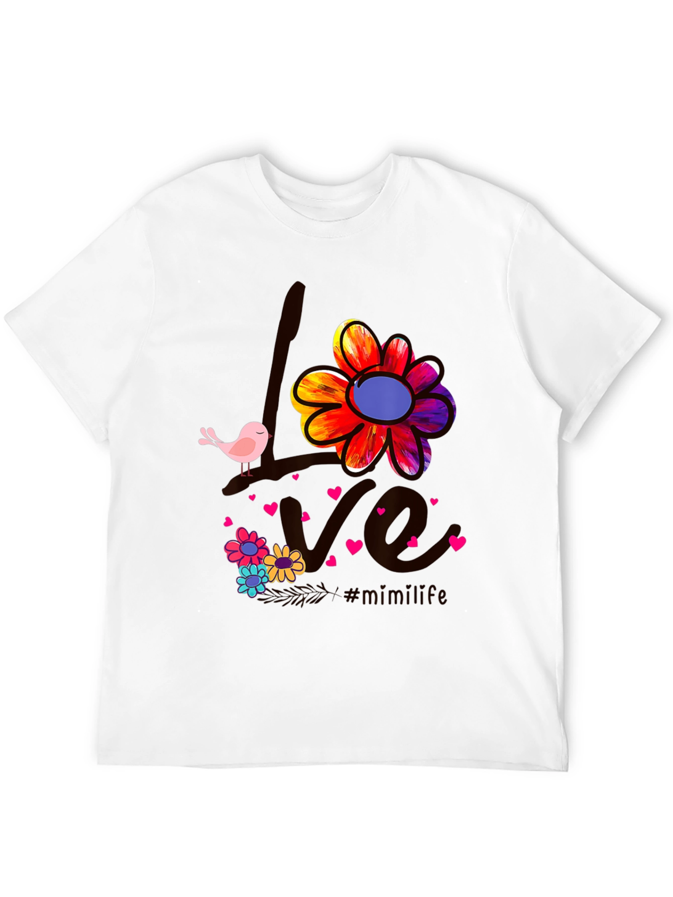 Love Bird Floral Graphic Tee