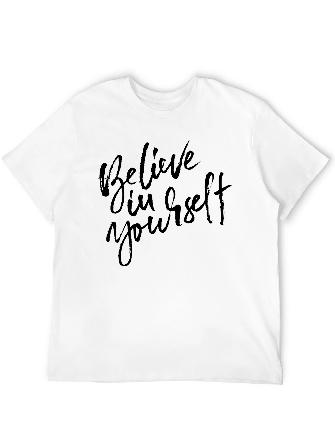 Believe In Yourself Graphic Black T-Shirt