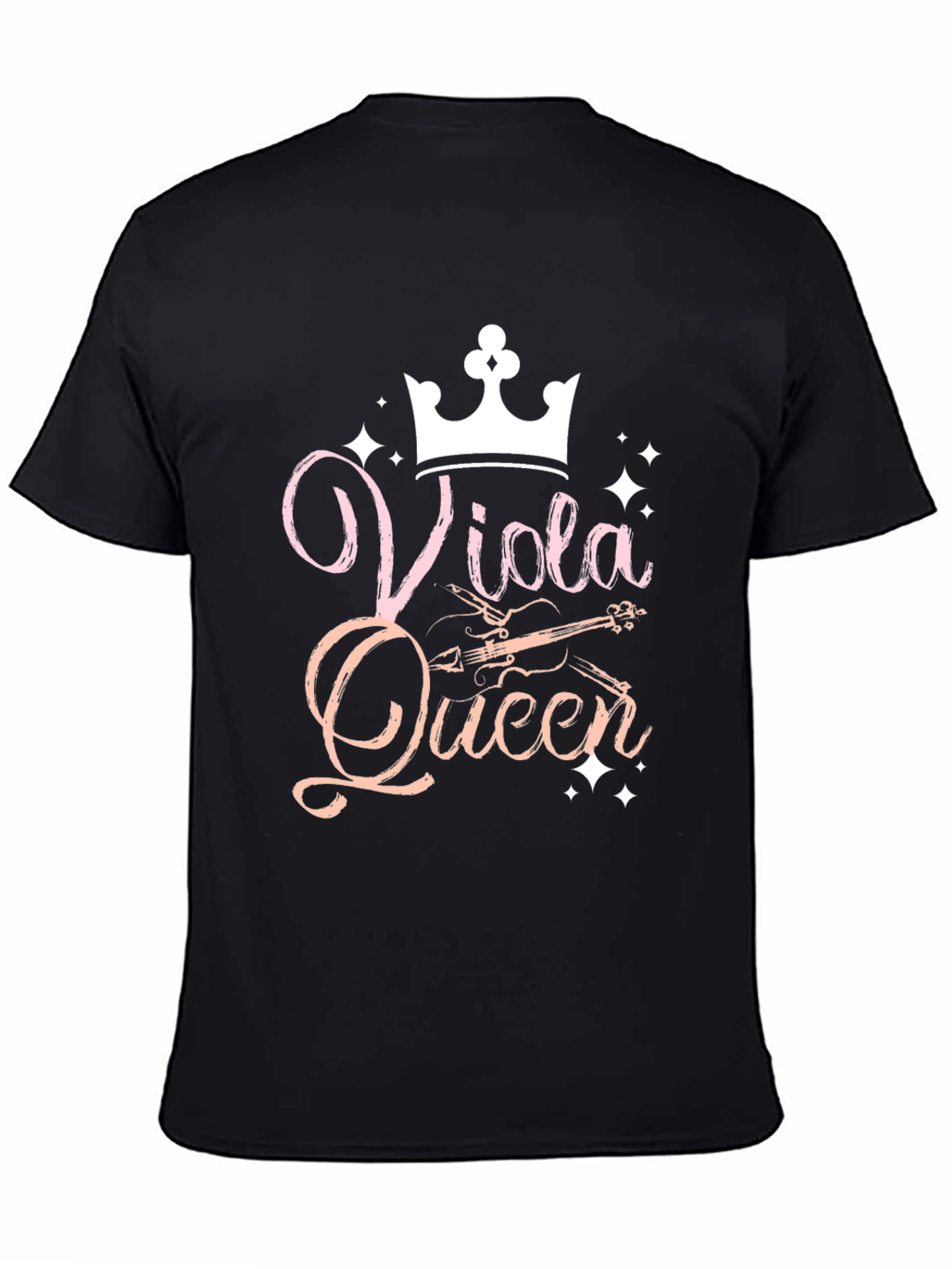 Viola Queen Black T-Shirt Musical Instrument Apparel