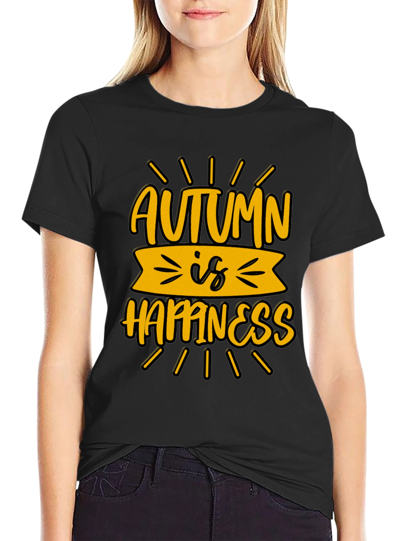 Autumn Happiness T-Shirt Fall Vibes Tee