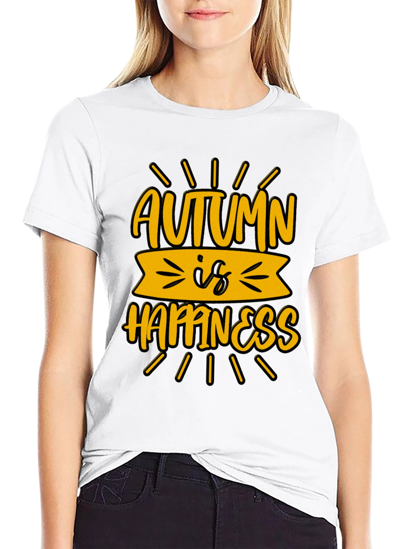 Autumn Happiness T-Shirt Fall Vibes Tee