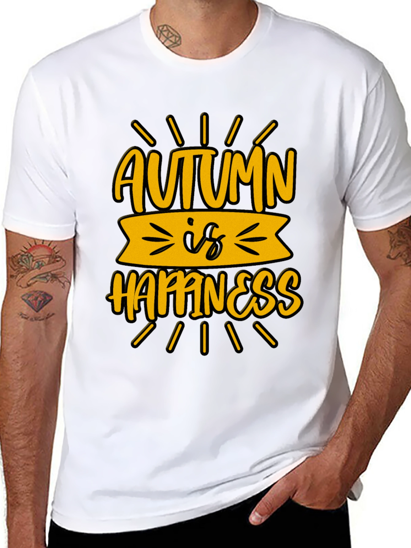 Autumn Happiness T-Shirt Fall Vibes Tee
