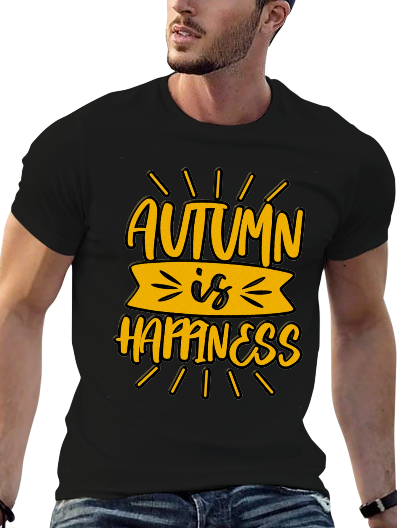 Autumn Happiness T-Shirt Fall Vibes Tee