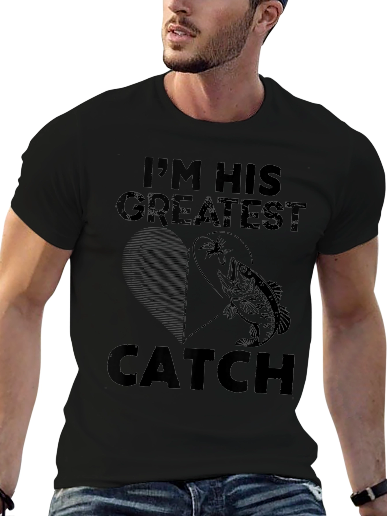 Im His Greatest Catch T-Shirt - Fishing Gift