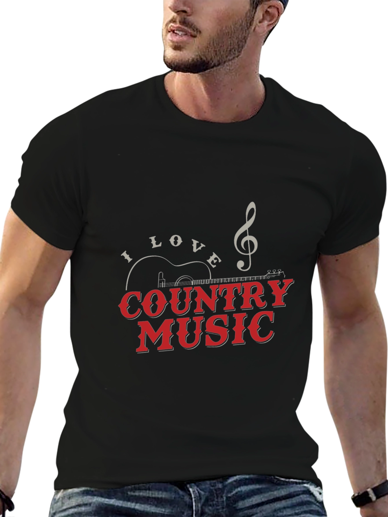 Country Music Graphic Tee - Black