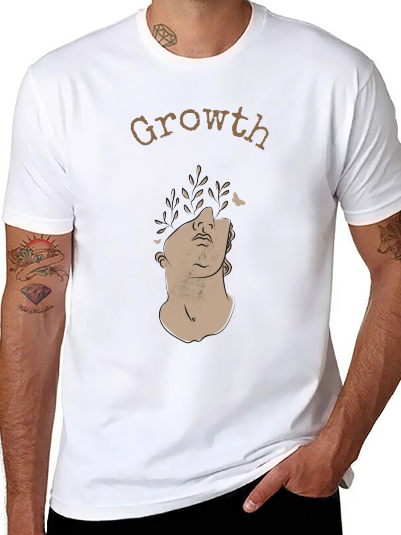Growth T-Shirt - Artistic Statue Graphic Tee