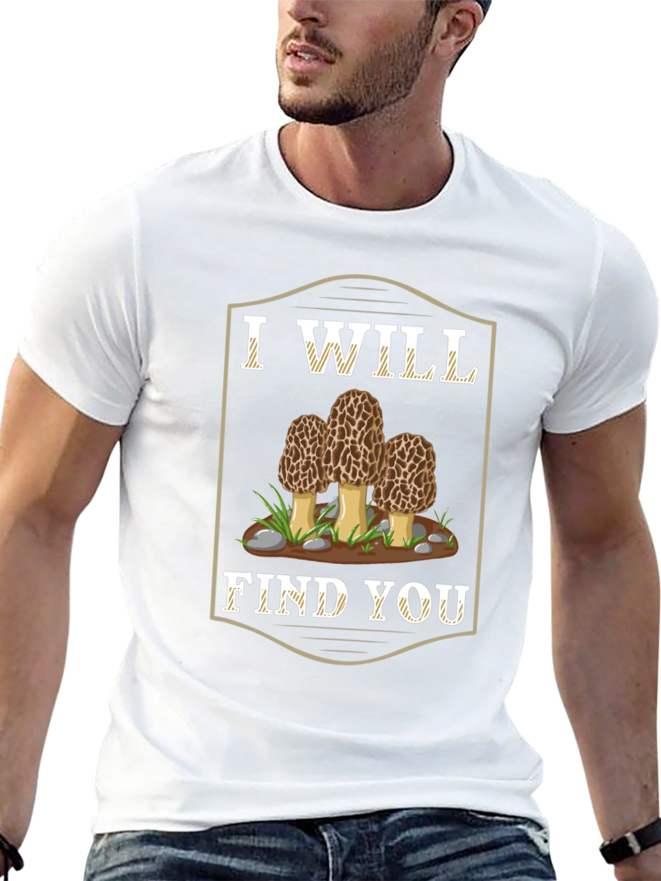 I Will Find You Morel Mushroom Graphic T-Shirt
