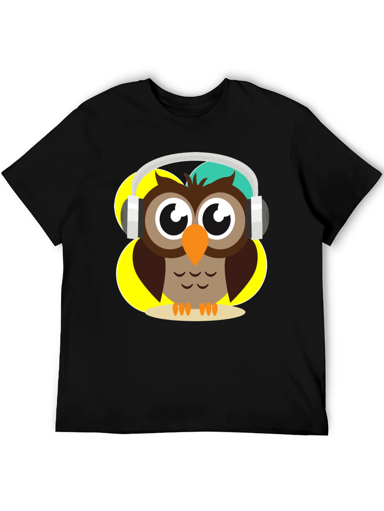 Owl Wearing Headphones Graphic T-Shirt